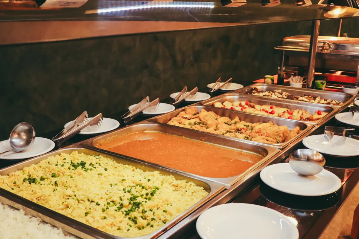 Buffet do restaurante Fogo Bravo no Barretos Park Hotel